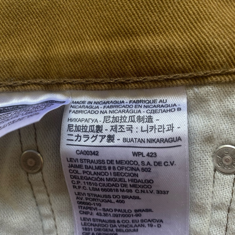 Levi’s 513 Men Yellow Jeans 32*32 - Picture 6 of 10